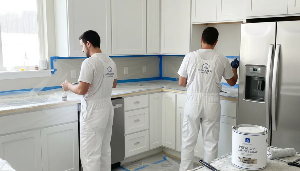 Professional kitchen cabinet painting in Miami FL with durable, humidity-resistant finishes