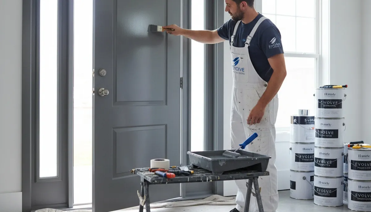Professional entry door painting service in Miami FL with durable, sun-resistant finish