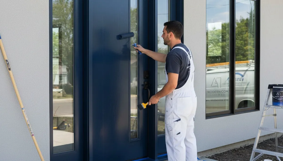 Professional entry door painting by expert house painters in Miami, FL for durable coastal finishes