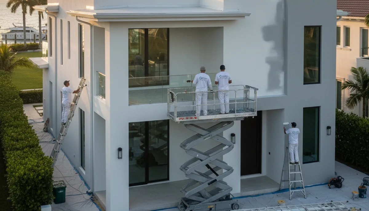 Professional house painters serving Miami, FL with residential exterior painting services