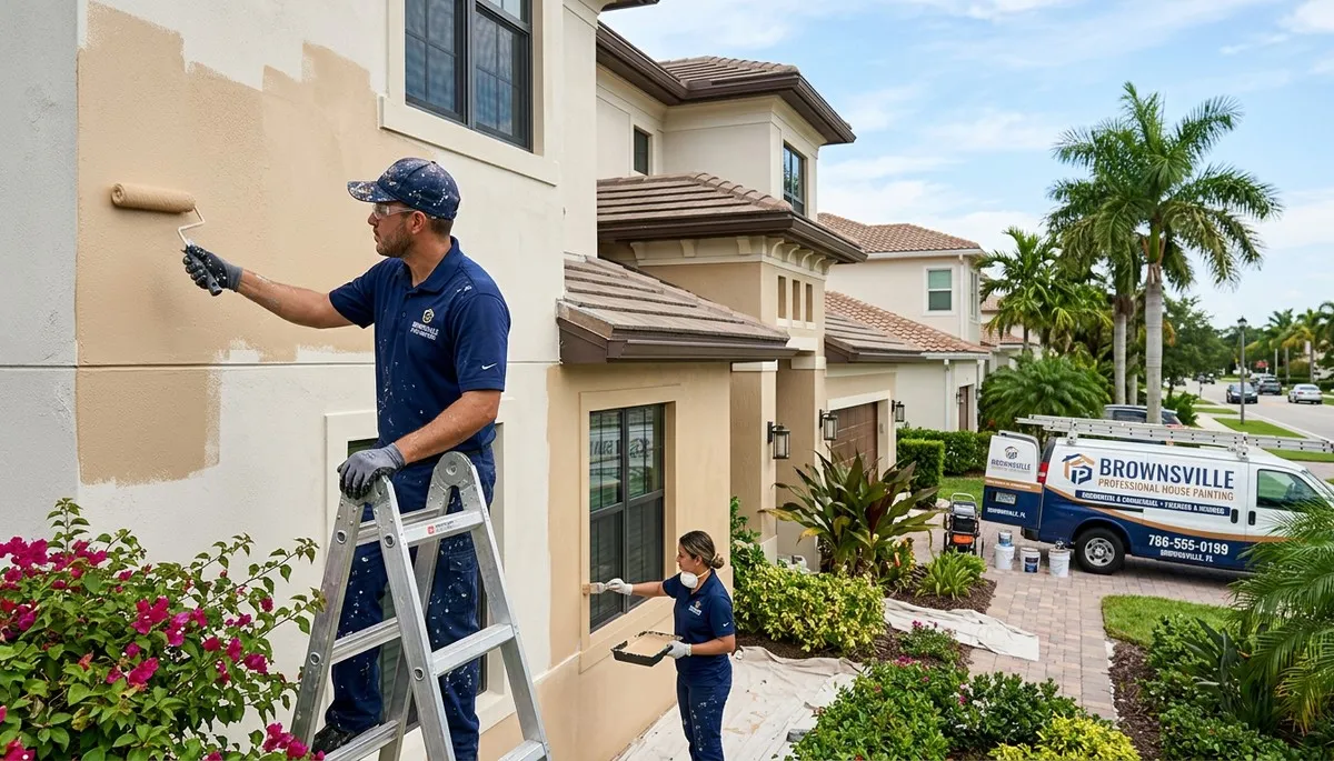Professional house painters providing exterior painting services in Miami FL homes