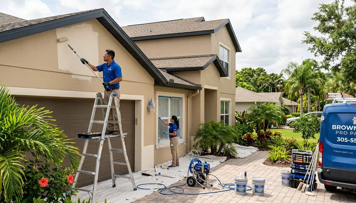 Professional house painters in Miami FL providing expert residential painting services