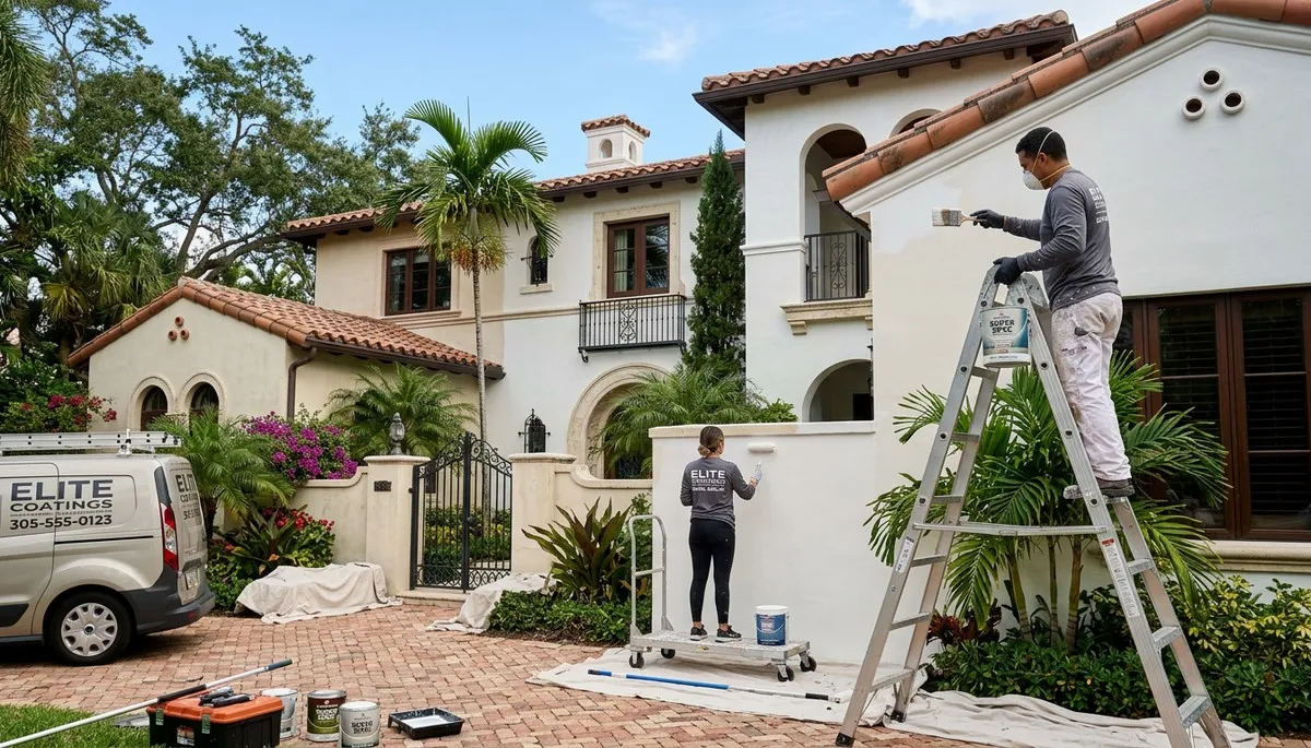 Professional house painters in Miami FL providing exterior and interior home painting services