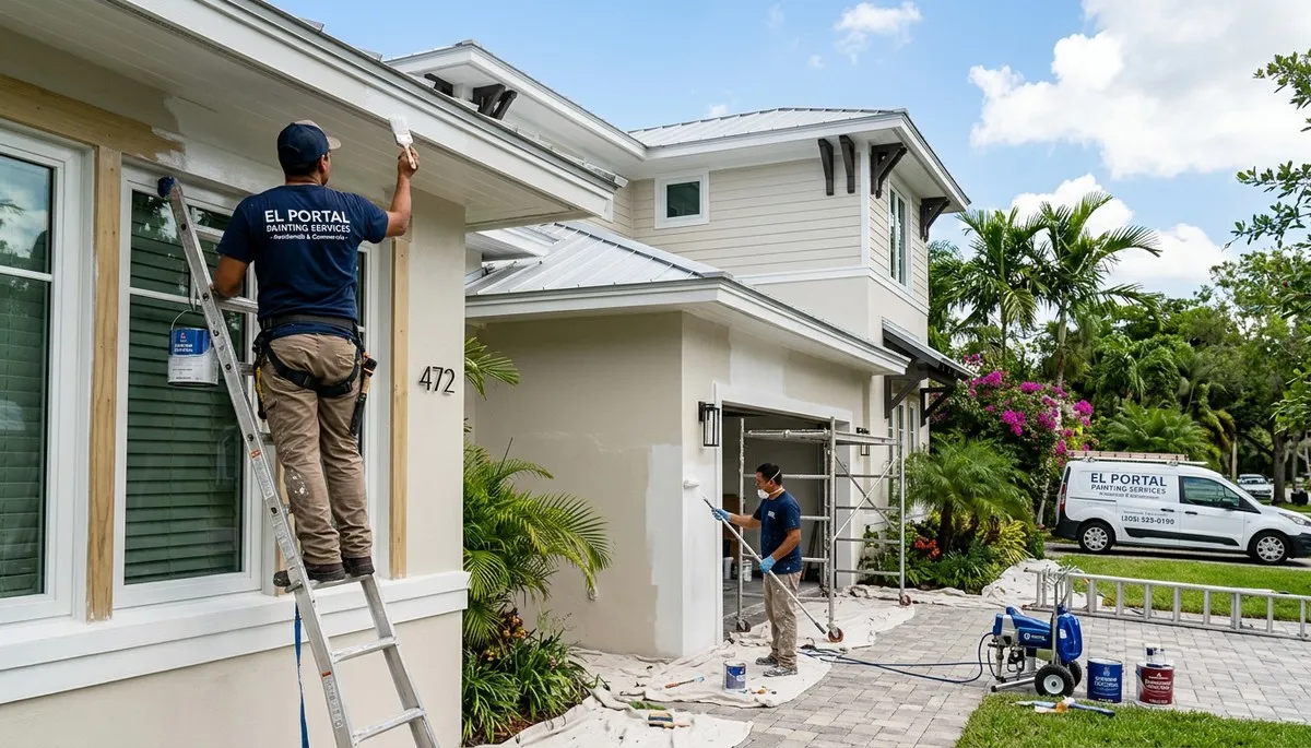 Professional house painters in Miami FL providing expert residential exterior painting services
