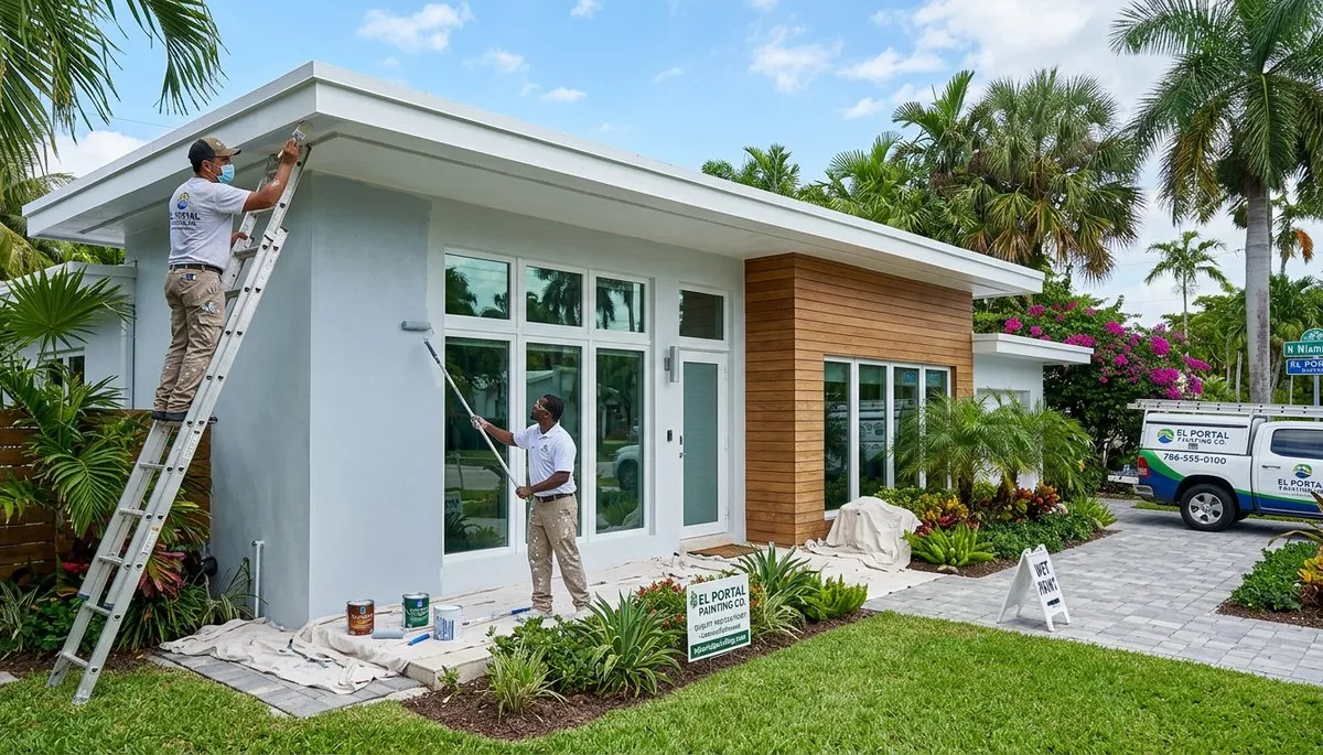 Professional house painters providing exterior home painting services in Miami, FL
