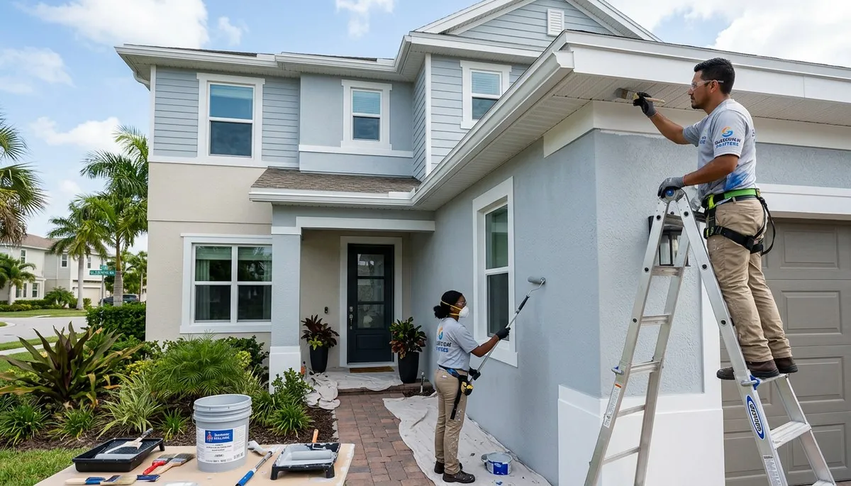 Professional house painters in Miami FL providing expert residential exterior painting services