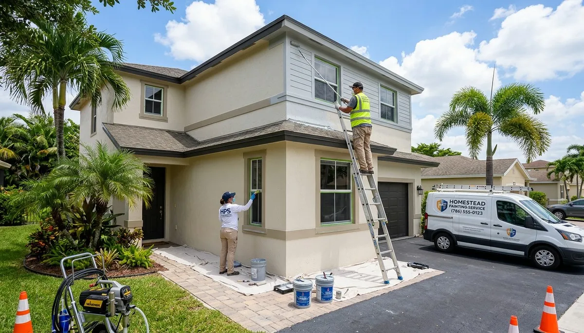 Professional house painters in Miami FL providing expert residential exterior painting services