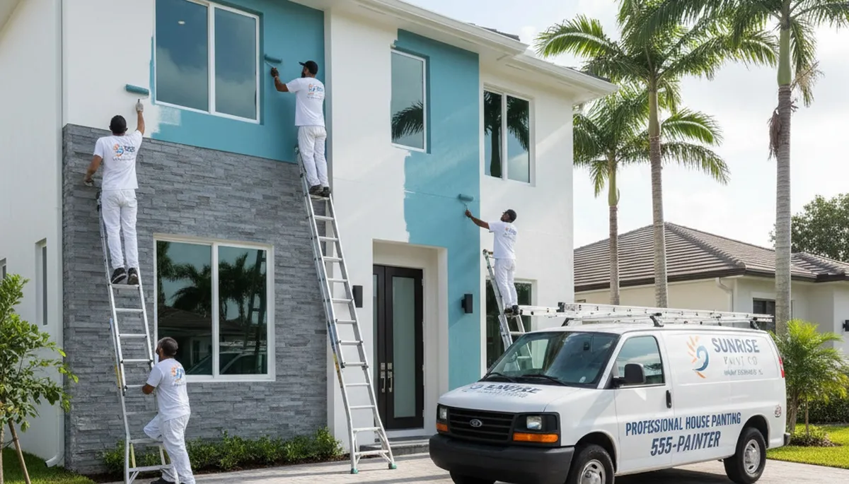 Miami, FL house painters providing professional interior and exterior painting services