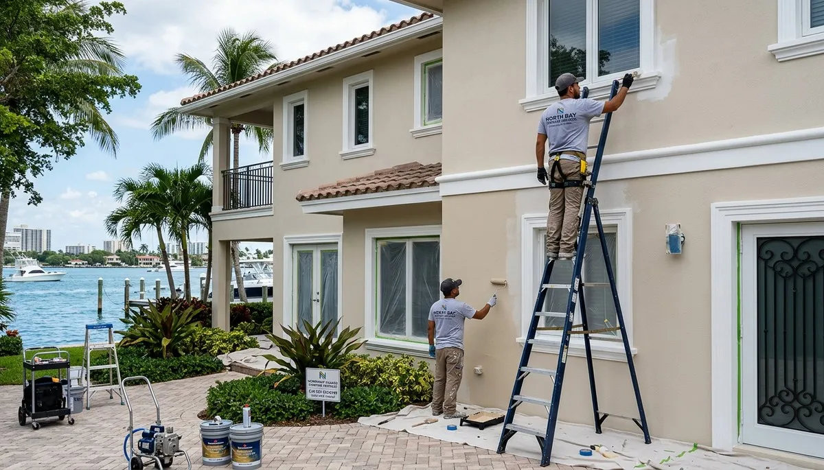 Professional house painters providing exterior home painting services in Miami, FL