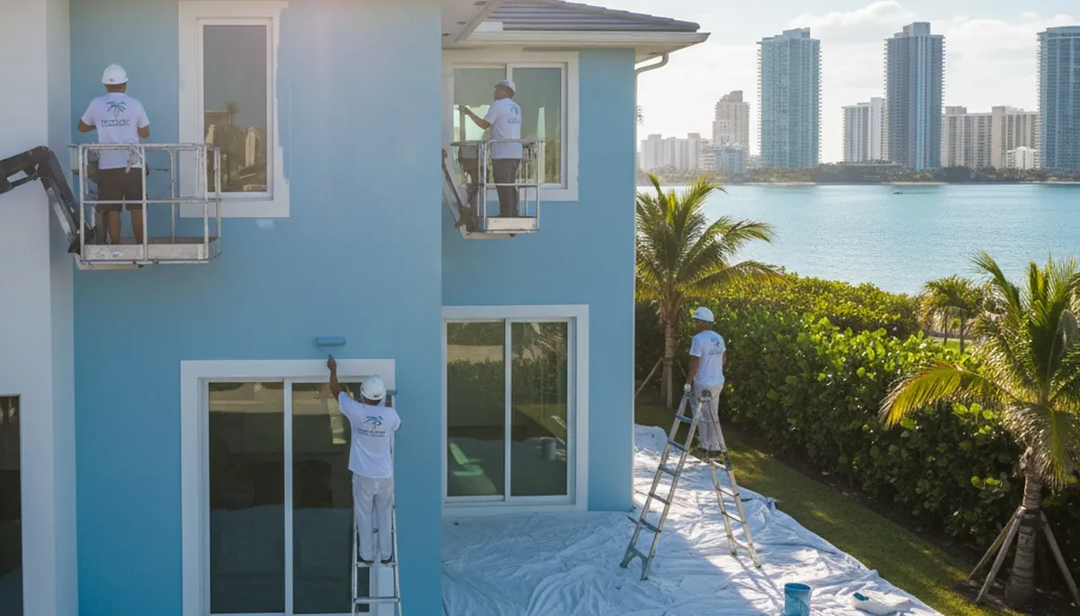 Professional house painting service in Miami, FL for residential exterior and interior painting